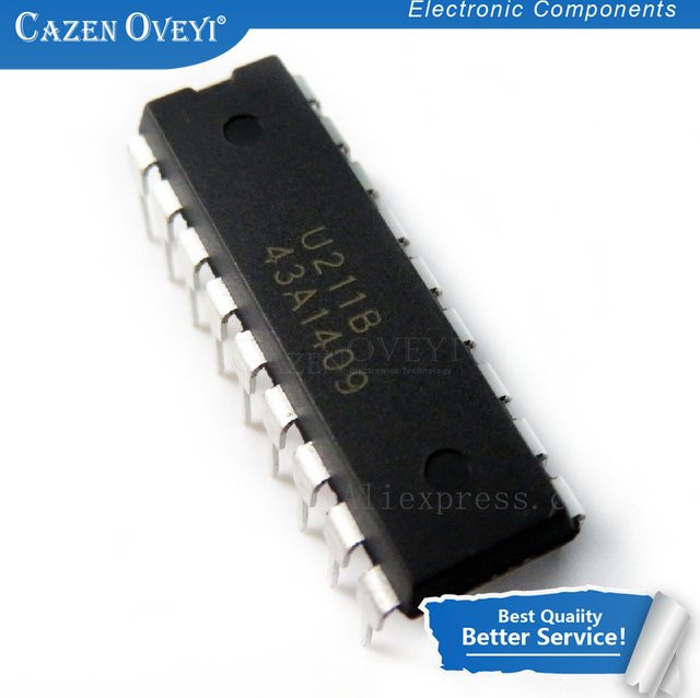 CazenOveyi U211B DIP-18 integrierter Schaltkreis in Schwarz, 5er-Set - Bild 1