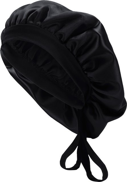 LIVARNO Bonnet Seiden-Kissenbezug und Seidenhaube in Schwarz für Erwachsene - Bild 1