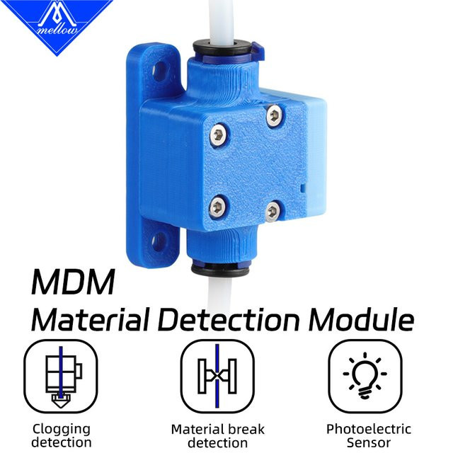 Mellow DIY MDM Materialerkennungsmodul in Blau für 3D-Drucker zur Erkennung von Filamentbruch, Verstopfung und Tangling, kompatibel mit Klipper, RRF und Marlin - Bild 1