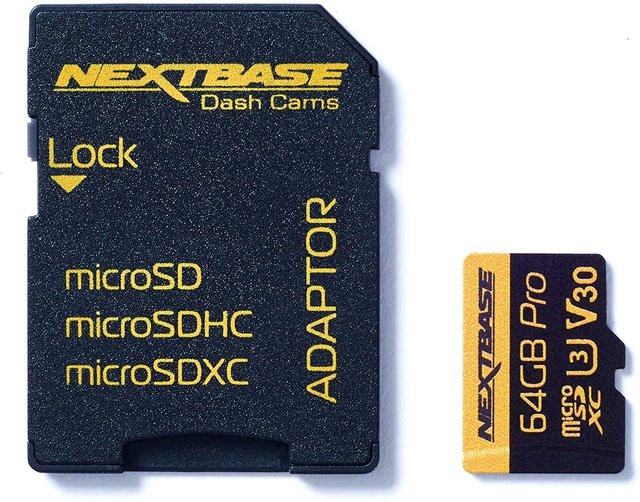 Nextbase micro SDXC Speicherkarte, 64GB, V30, Schwarz - Bild 1