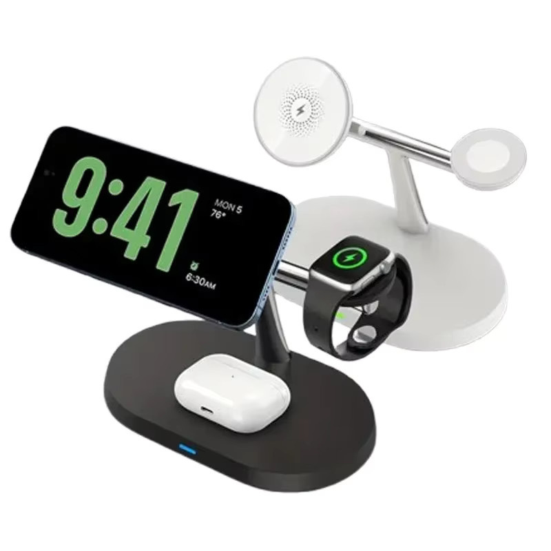 Opansten 3-in-1 Magnetisches Kabelloses Ladegerät für iPhone, iWatch und AirPods in Schwarz - Bild 7