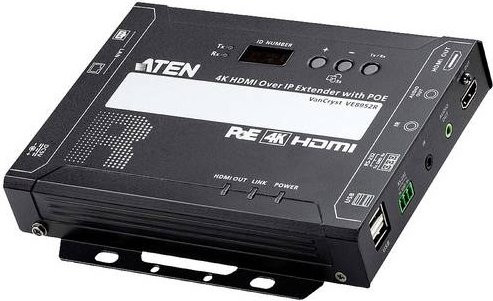 ATEN VE8952R HDMI Extender in Schwarz mit 4K UHD und Ethernet/LAN Unterstützung - Bild 1