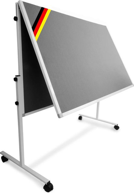 KARAT Moderationstafel aus Filz, klappbar und mobil mit Rollen, Grau, B: 150 cm, H: 120 cm - Bild 2