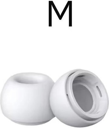 Apple AirPods Pro Silikonhülle in Weiß mit Druckentlastungsloch und rutschfesten Silikon-Ohreinsätzen für Sport - Bild 1