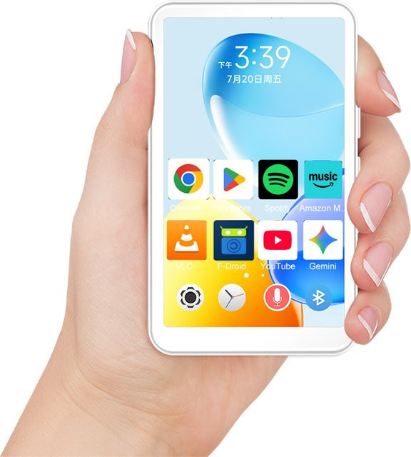 Famue BF12 WLAN MP3-Player mit Android 10, 4,0 Zoll Display, Weiß - Bild 1