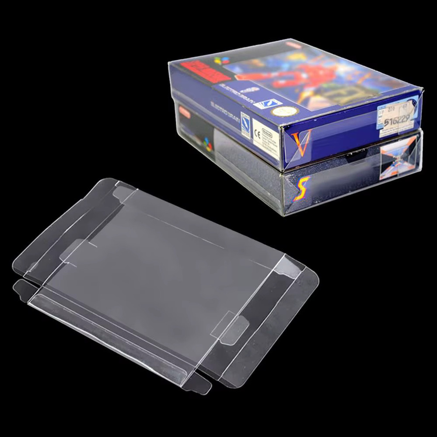 5er-Set transparente Schutzhüllen für Nintendo N64 und SNES Spielekartuschen in Blau - Bild 2