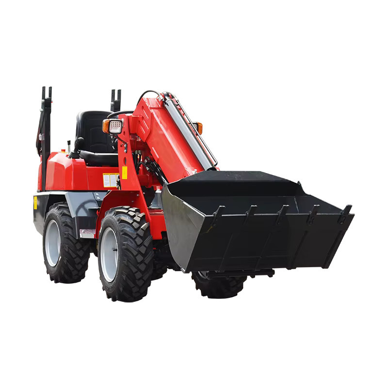 Nicosail Hydraulischer Mini-Radlader 4x4 Teleskop-Radlader mit 1000kg Tragkraft in Rot - Bild 2