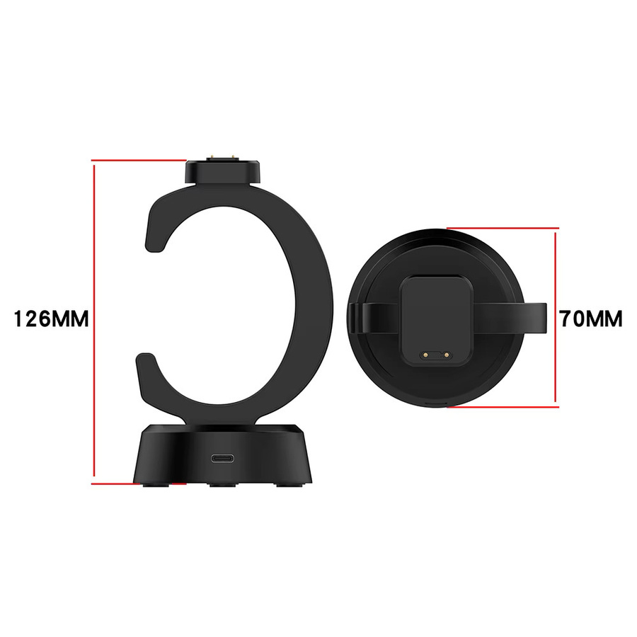 Magnetisches C-förmiges Ladekabel für Xplora X6 Play und X6 Pro Watch in Schwarz mit stabiler Ladestation - Bild 2