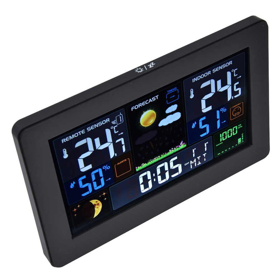 TOMTOP JMS Digitale Farbwetterstation mit Hintergrundbeleuchtung und großer Zahlenanzeige in Schwarz - Bild 6