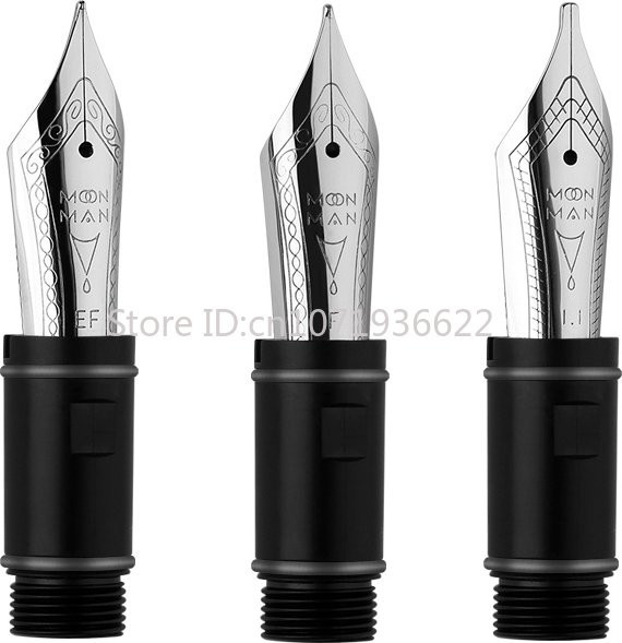 MAJOHN No.6 Brunnen Ersatz-Feder-Set in Silber für P136, P138, P139 und V60 Füllhalter in den Größen EF, F, M und Stub - Bild 1