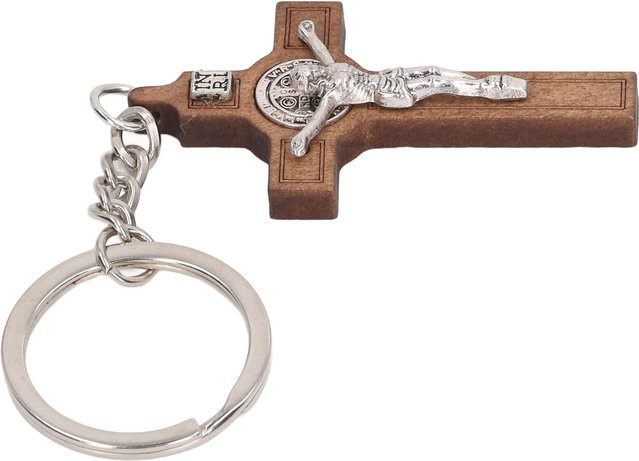 GoolRC Schlüsselanhänger, Christliches Kreuz, brown, Unisex - Bild 1