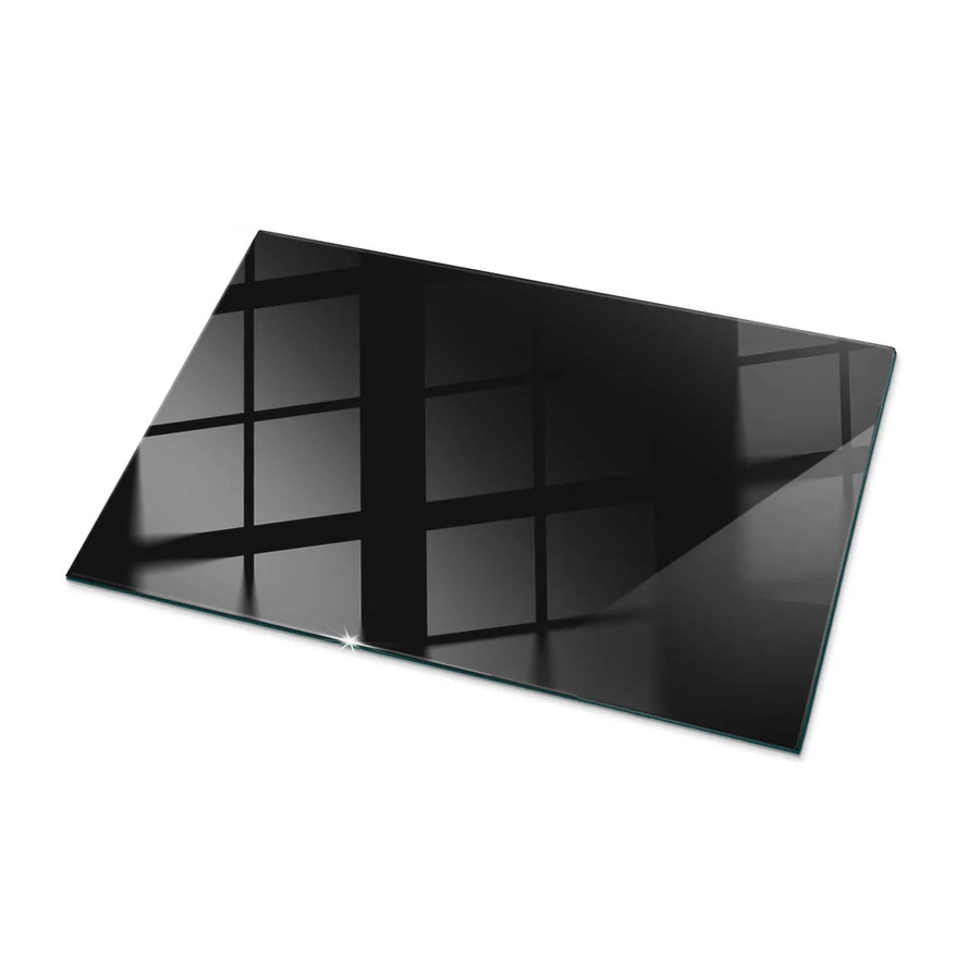Tulup Tischplatte aus Glas in Schwarz, rechteckig und glatt, B/T: 100 x 70 cm - Bild 2