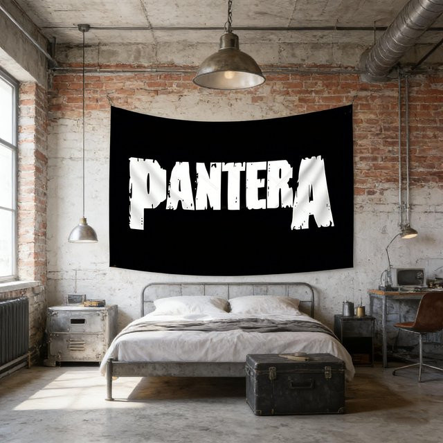 Pantera Rockband Wandteppich JMG Household Supplies, Heavy Metal Wandkunst in Schwarz, B x H: 60 x 90 cm - Bild 1
