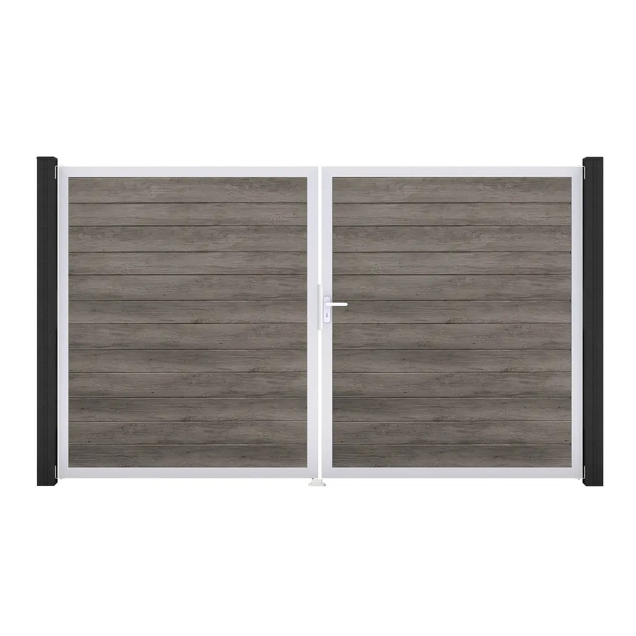 GroJa Tor 2-flg. Basicline Schmal Monument Oak EV1, Farbe: Braun, B/H: 306 x 180 cm, DIN Rechts - Bild 2