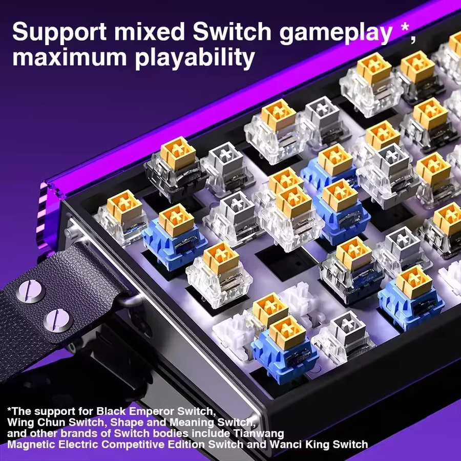 AULA HERO 68 HE E-Sports Gaming-Tastatur in Weiß, 60 % mechanische Tastatur mit Magnetschalter, RGB, Hot-Swap und 8K-Polling-Rate - Bild 4