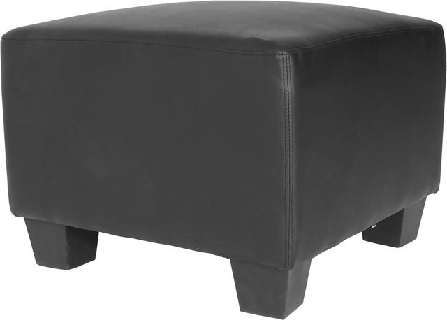 MCW Modular Ottomane Moncalieri Lounge-Stil Kunstleder Schwarz B: 72 cm, T: 76 cm, H: 58 cm - Bild 1