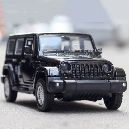 MAKEDA Wrangler Polizeiauto Modell, 1:32, Metalldruckguss, mit Licht und Sound