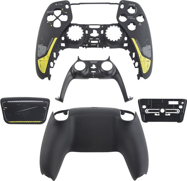 REMANK Ersatzschalen-Kit für Astro PS5 Controller mit Vorder- und Rückseite sowie Touchpad in Helldivers 2 Edition, Schwarz - Bild 1