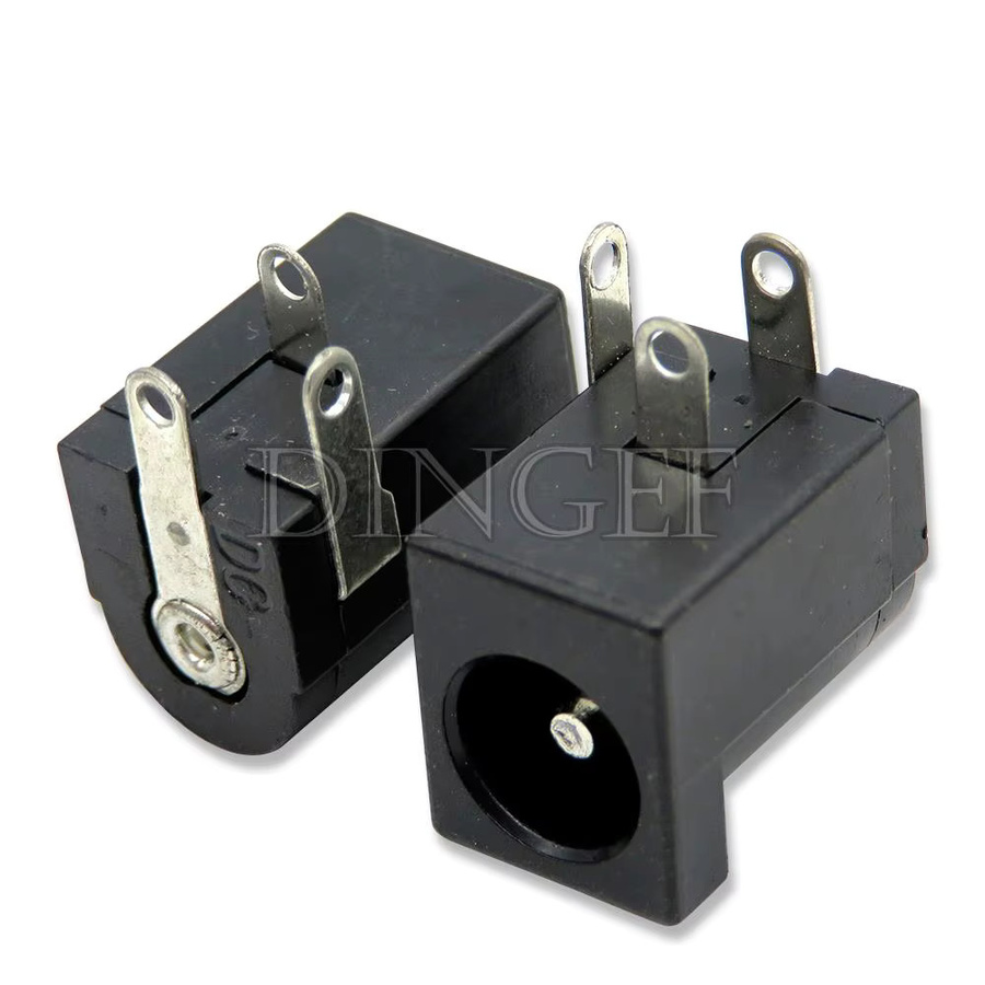 10er Set DC Power Jack Buchse und Stecker Set, 5,5 x 2,1 mm und 3,5 x 1,3 mm, männlich und weiblich, Panel Mount Adapter, Schwarz - Bild 2