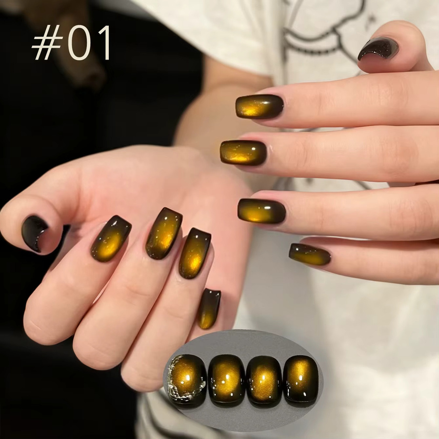 MIANEL Nagelgel Akazien-Katzenauge, Gold, schimmernd - Bild 4