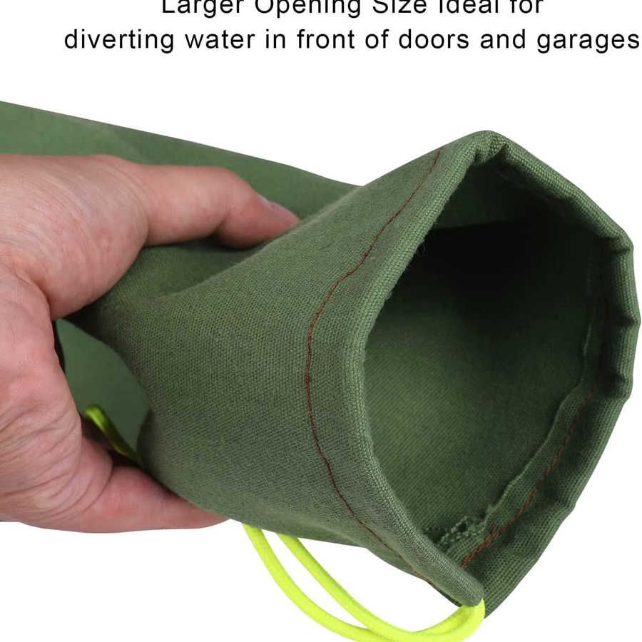 Grüner Hochwasserschutz-Sandsack als lange Überschwemmungs-Wasserbarriere für den Regenschutz deiner Haustür, Breite: 120 cm - Bild 4