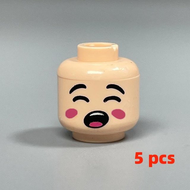Yiran toy MOC Bausteine Hohlfleisch Gesichtsausdruck Kopf für 4cm Figur, 6–12 Jahre - Bild 1