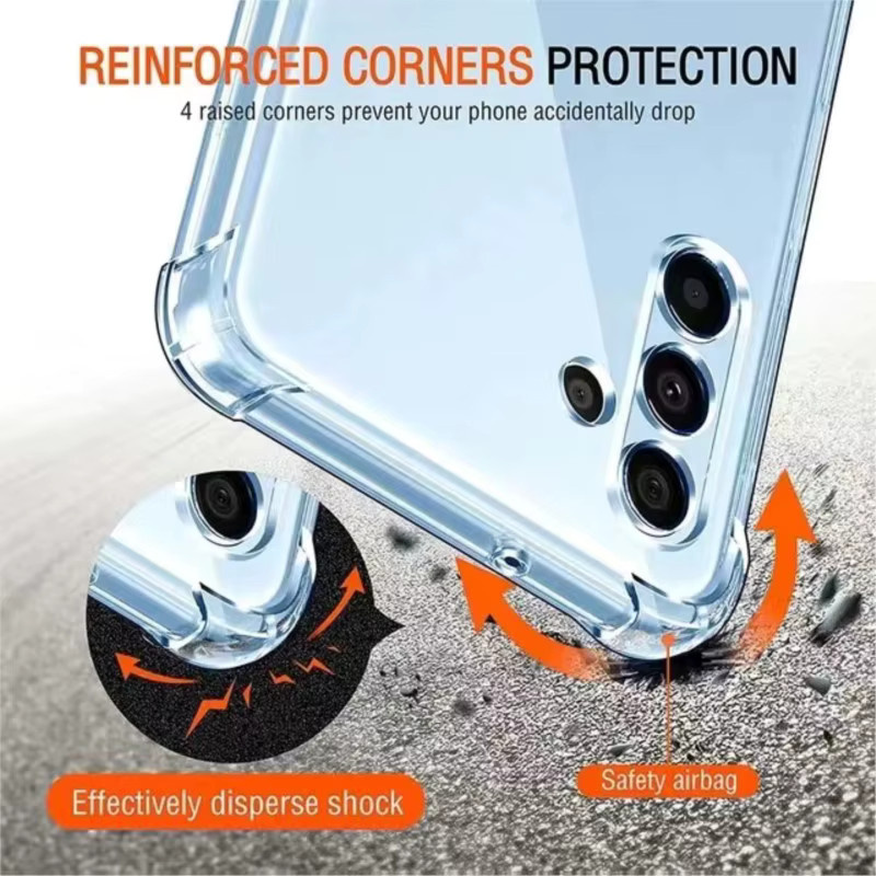 Transparente Air-Bag Schutzhülle für Samsung Galaxy A-Serie (A14, A24, A34, A54, A13, A23, A33, A53, A73, A04, A04S, A22, A32, A25, A52, A72) mit 1,5 mm Dicke - Bild 2