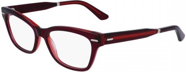 Calvin Klein CK23512 Korrektionsbrille, Vollrand, Rechteckig, Transparent Wine Red/Black, Damen, Acetat - Bild 1