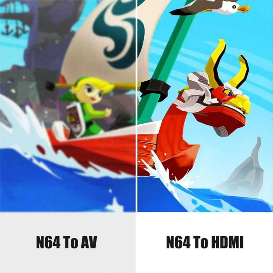 HDMI N64 Video Spiel Konverter für Nintendo N64, SNES und SFC in Schwarz für 1080P HD TV - Bild 3