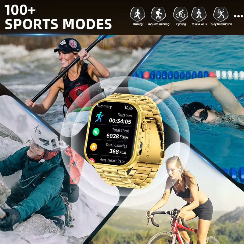 LIGE Smartwatch, Gold, Edelstahl, Unisex - Bild 5