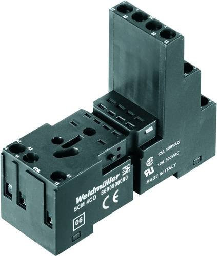 Weidmüller SCM 2CO Relaissockel für RIDERSERIES, Schwarz, B: 2,7 cm, L: 8,0 cm, H: 7,7 cm, 10 Stück - Bild 1