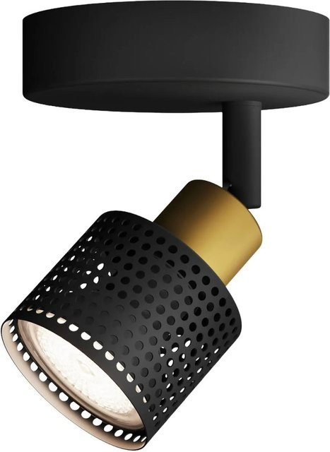 Philips Hue Spot Niall Wandleuchte, 1-flammig, LED, GU10, Schwarz-Gold, verstellbar - Bild 1