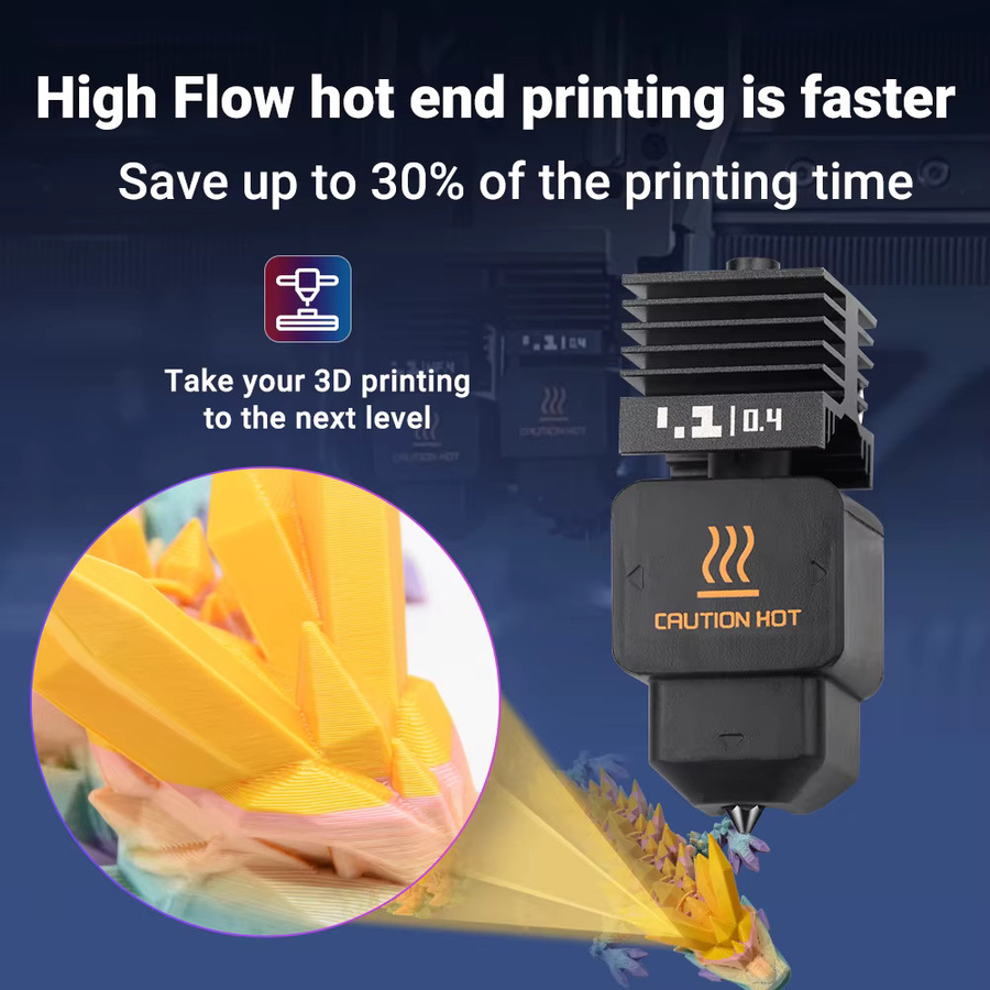 H2D Upgrade Hotend für A1 und A1 Mini mit Schnellwechsel-Düse aus gehärtetem Stahl für FDM 3D-Drucker, Durchmesser: 0,4 mm, 0,6 mm oder 0,8 mm - Bild 5