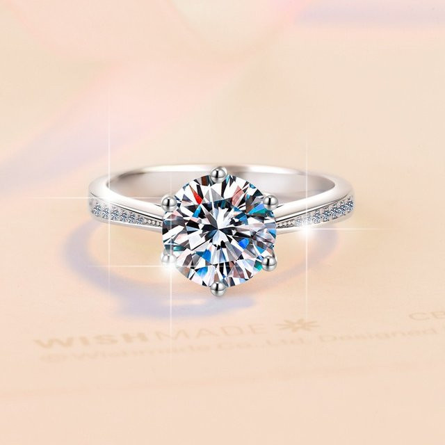 SAY Ring 925 Silber, Moissanit, Damen - Bild 1