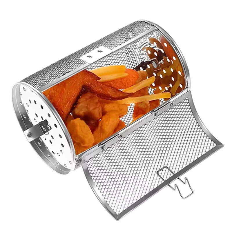 GCDHome Edelstahl Bratkorb in Silber für Kaffeebohnen und Lebensmittel zum Grillen und Rösten - Bild 2
