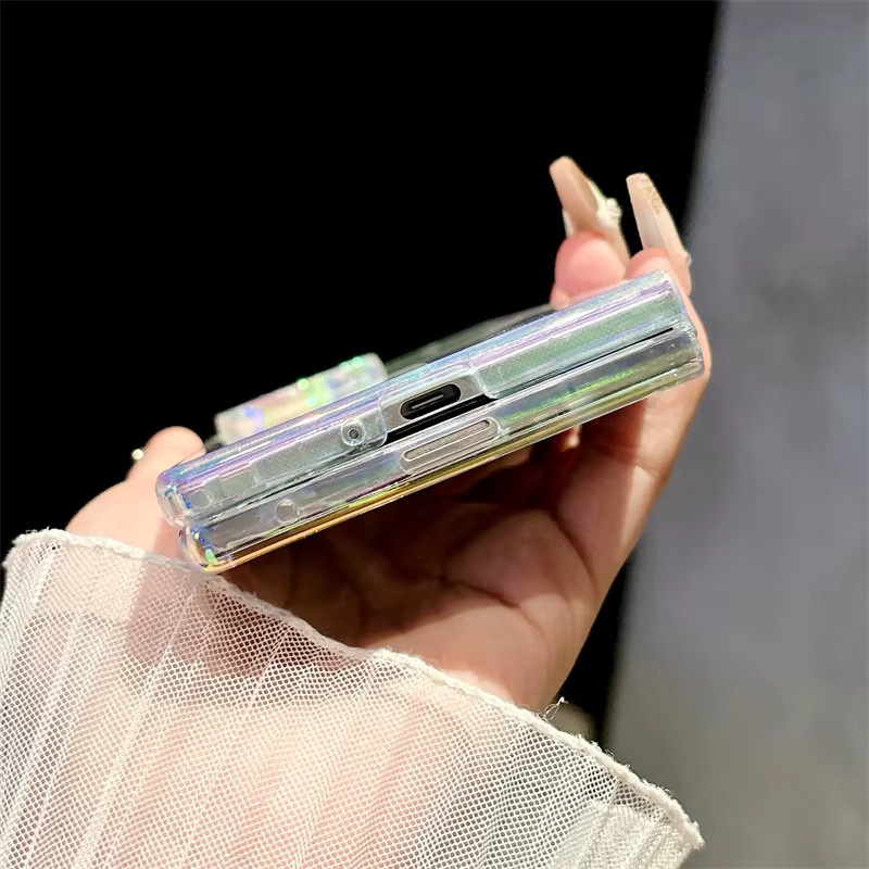 Magnetische MagSafe Hard Cover Hülle mit Regenbogen Farbverlauf für Samsung Galaxy Z Flip 7 Z Fold 7 6 5 4 3 in Multicolour - Bild 4