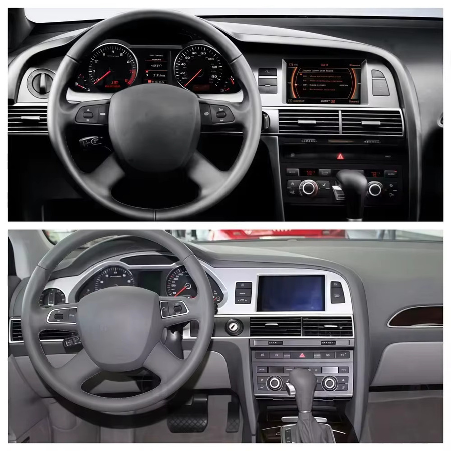 YANFU Android Autoradio mit virtuellem Cockpit und kabellosem CarPlay für Audi A6 A6L C6 4F 2005-2012 in Schwarz - Bild 2