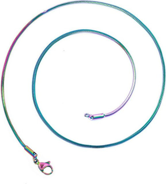 Schlangenkette Edelstahl, vergoldet, 70 cm, Damen Herren - Bild 1