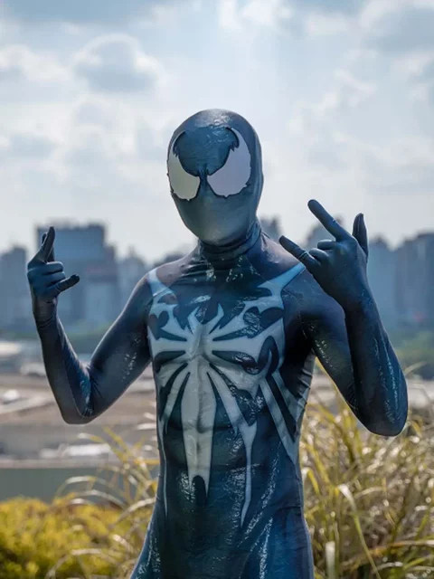 Hot Toys Venom Cosplay Kostüm, Superheld, Schwarz - Bild 1