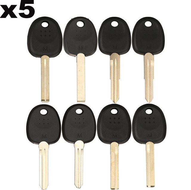 Jingyuqin 5er Set Blanko Auto Transponder Schlüssel für Hyundai Accent Sonata NF Elantra Accent Coupe Getz H-1 Lavita Tiburon Tucson Verna in Schwarz - Bild 1