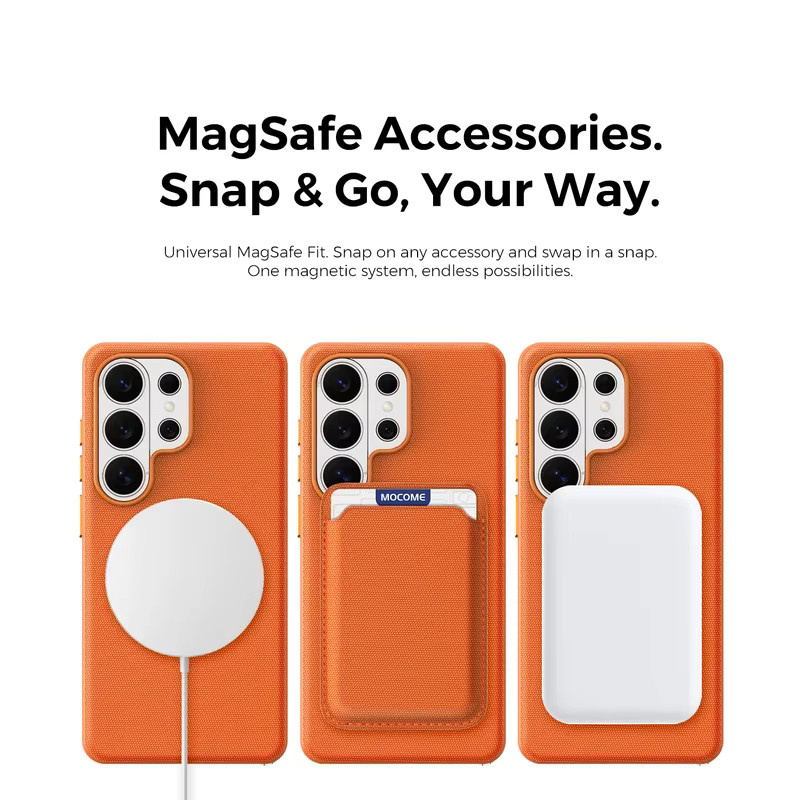 MagSafe Stoßfeste Techwoven Schutzhülle für Samsung Galaxy S26 Ultra, S25 Ultra und S24 Ultra in Lila oder Orange - Bild 1