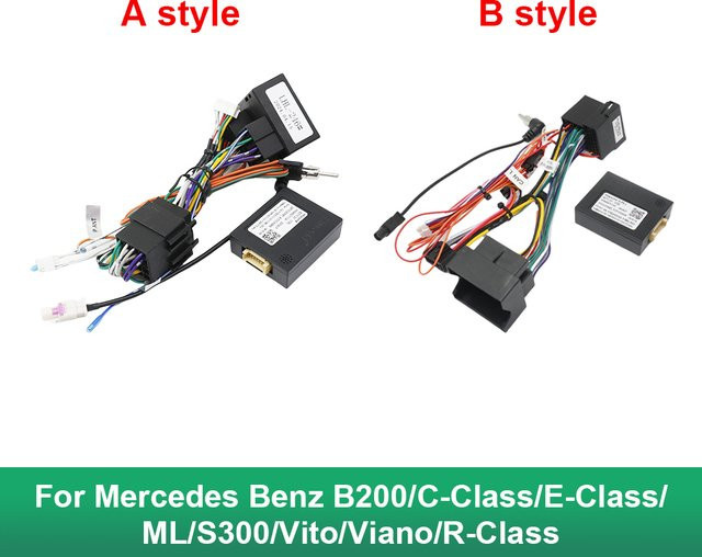Android 16PIN Power Kabelbaum mit Canbus für Mercedes Benz B200, C-Klasse, ML, S300, Vito, Viano und R-Klasse - Bild 1