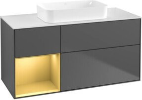 V&B Waschtischunterschrank Finion in Anthrazit matt, B/T: 120 x 60 cm - Bild 1