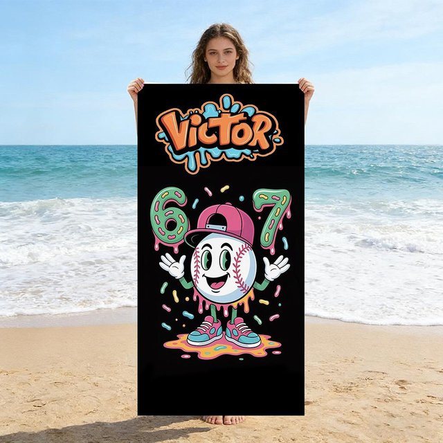 67 Six Seven Schnelltrocknendes Strandtuch für Strand, Pool und Camping, B/H: 40 x 60 cm - Bild 1