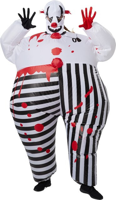 tectake Horror-Clown, Aufblasbares Kostüm, Bunt / Mehrfarbig - Bild 1