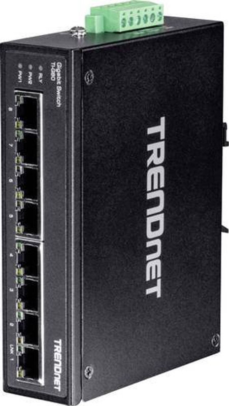 TRENDnet TI-G80 Industrial Ethernet Switch, 8-Port 10/100/1000/10000 Mbps, unmanaged, Schwarz - Bild 2