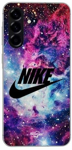 Maniacase Silikon Schutzhülle für Samsung Galaxy A56 mit Nike Logo in Schwarz - Bild 1