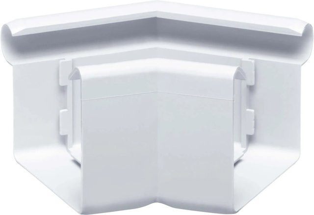 Inefa Rinnenwinkel 135 Grad Außeneck NW 68 Kastenrinne aus PVC in Weiß - Bild 1