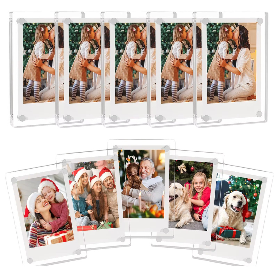 Magnetische Acryl-Fotodisplay-Platine in Transparent für Polaroid und Karten als Kühlschrankmagnetrahmen - Bild 4
