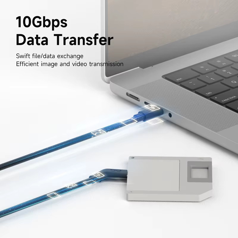Hagibis AR Smart Glasses USB-C Lade- und Datenkabel mit Keilstecker für XREAL One/Air und RayNeo Air VITURE, Schwarz - Bild 4